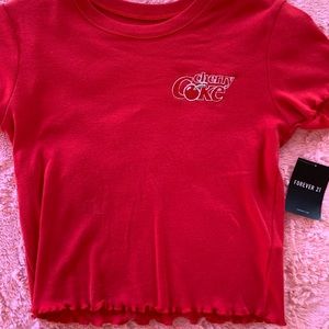 forever 21 cherry coke decal shirt